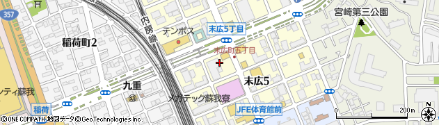 千葉県千葉市中央区末広5丁目2周辺の地図
