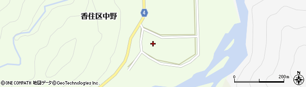 兵庫県香美町（美方郡）香住区中野周辺の地図