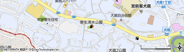 菅生清水公園周辺の地図