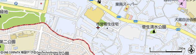 南菅生けやき公園周辺の地図