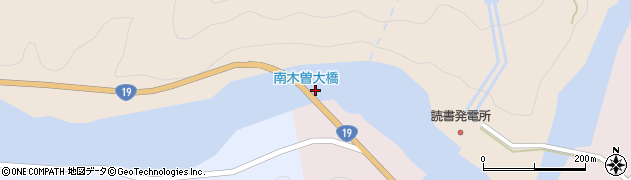 南木曽大橋周辺の地図