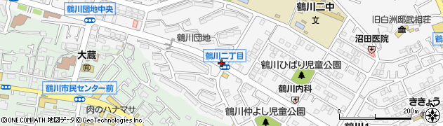鶴川２周辺の地図