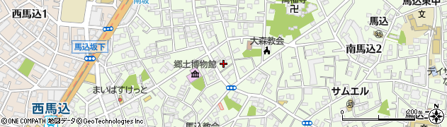 東京都大田区南馬込1丁目60周辺の地図