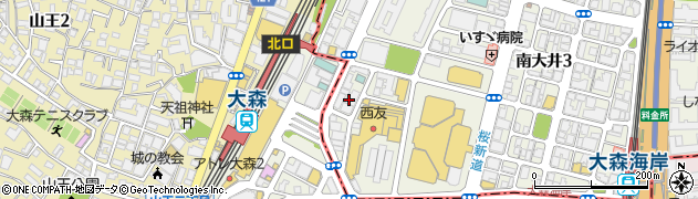 芝信用金庫大森駅前支店周辺の地図