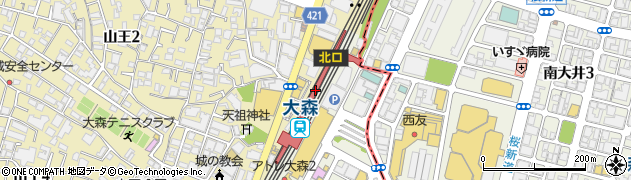 大森駅周辺の地図