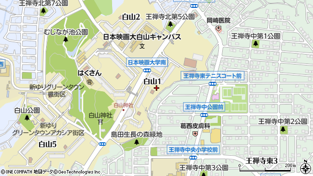 〒215-0014 神奈川県川崎市麻生区白山の地図