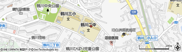 町田市立鶴川第二中学校周辺の地図