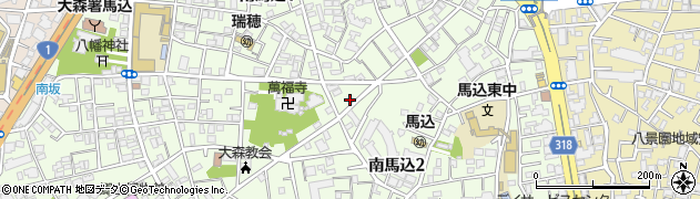 東京都大田区南馬込1丁目47周辺の地図