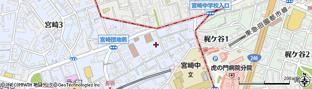 宮崎こうしん坂公園周辺の地図