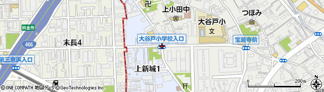 大谷戸小学校入口周辺の地図