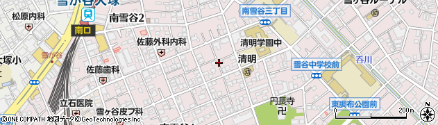 東京都大田区南雪谷周辺の地図