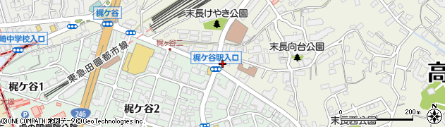 きらぼし銀行梶ヶ谷支店周辺の地図