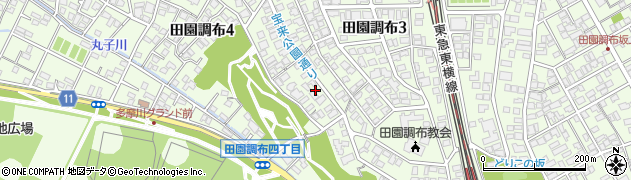 東京都大田区田園調布4丁目1周辺の地図