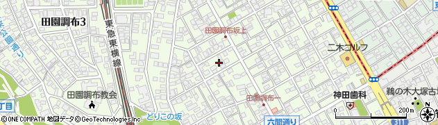 東京都大田区田園調布2丁目6周辺の地図