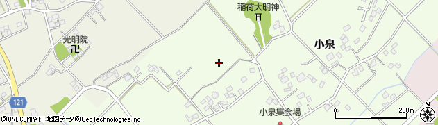 千葉県山武市小泉周辺の地図