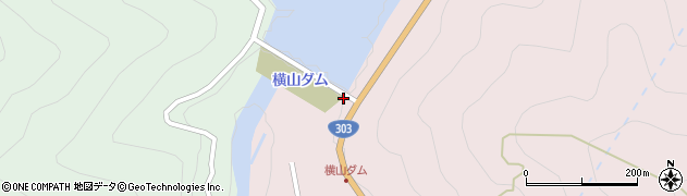 中部地方整備局　横山ダム工事事務所管理課周辺の地図