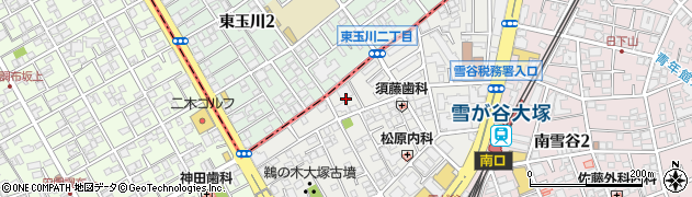 東京都大田区雪谷大塚町21周辺の地図