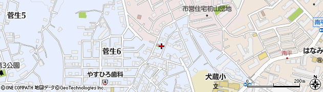 菅生公園周辺の地図