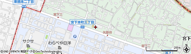 神奈川県相模原市中央区宮下本町3丁目38周辺の地図