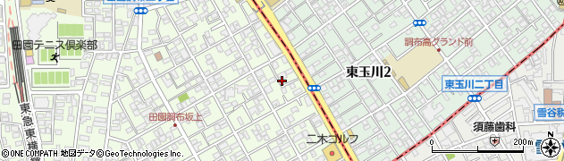 東京都大田区田園調布2丁目1周辺の地図
