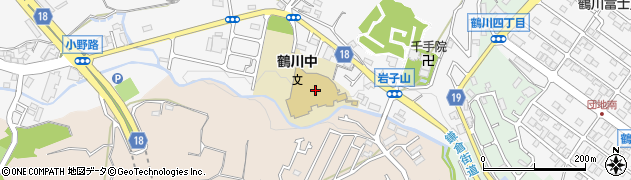 町田市立　鶴川中学校温水プール管理事務所周辺の地図