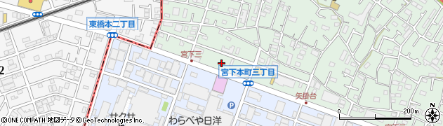 神奈川県相模原市中央区宮下本町3丁目39周辺の地図