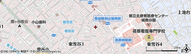 東京都大田区東雪谷周辺の地図