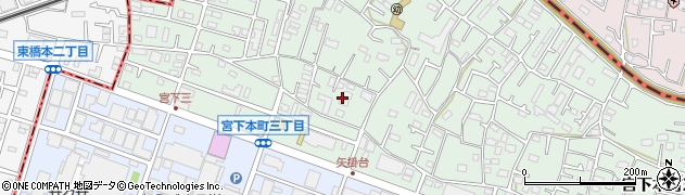 神奈川県相模原市中央区宮下本町3丁目33周辺の地図