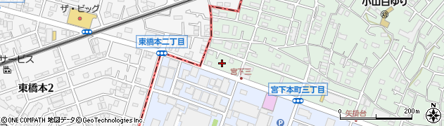 神奈川県相模原市中央区宮下本町3丁目40周辺の地図