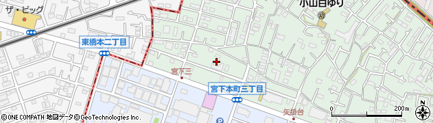 神奈川県相模原市中央区宮下本町3丁目36周辺の地図