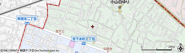 神奈川県相模原市中央区宮下本町3丁目34周辺の地図