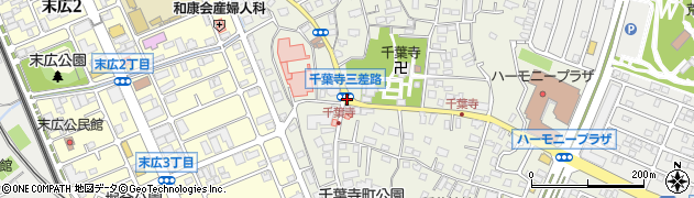 千葉寺三差路周辺の地図