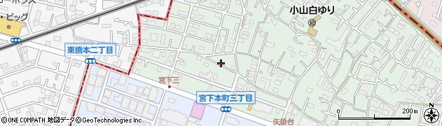 神奈川県相模原市中央区宮下本町3丁目35周辺の地図