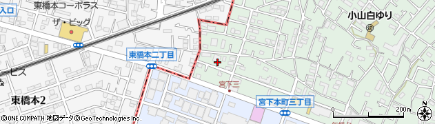 神奈川県相模原市中央区宮下本町3丁目41周辺の地図