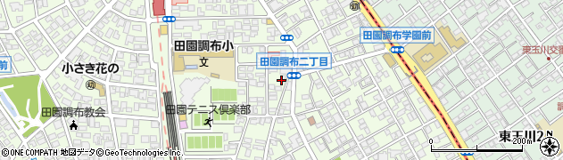 東京都大田区田園調布2丁目34周辺の地図