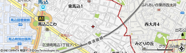 東京都大田区東馬込周辺の地図
