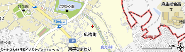 東京都町田市広袴町周辺の地図