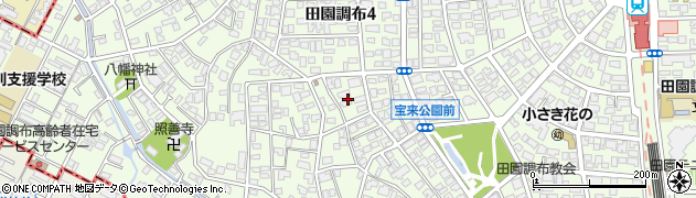 東京都大田区田園調布4丁目18周辺の地図