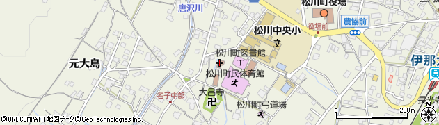 松川町名子児童館周辺の地図