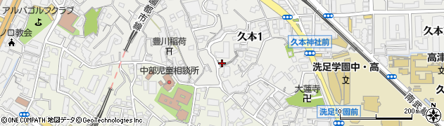 久本桃之園公園周辺の地図
