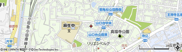 神奈川県川崎市麻生区上麻生4丁目38周辺の地図