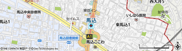 馬込駅周辺の地図