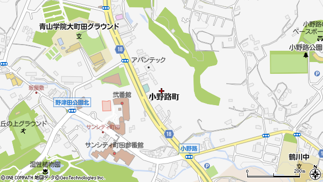 〒195-0064 東京都町田市小野路町の地図