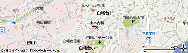 神奈川県川崎市宮前区白幡台周辺の地図