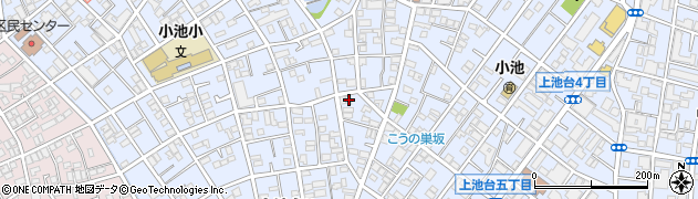東京都大田区上池台周辺の地図