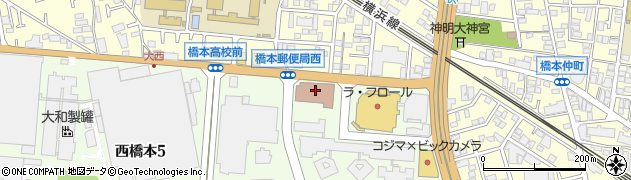 橋本郵便局貯金サービス周辺の地図