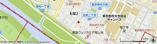 東京都世田谷区玉堤2丁目周辺の地図
