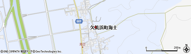京都府京丹後市久美浜町海士周辺の地図