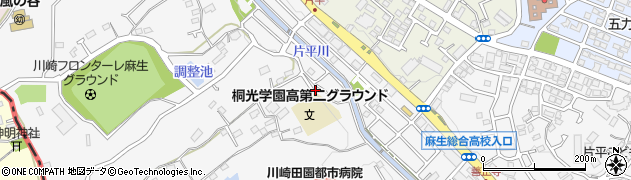 神奈川県川崎市麻生区片平周辺の地図