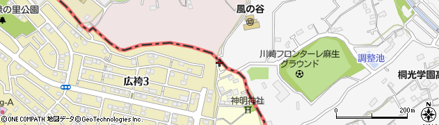 東京都町田市広袴町438-6周辺の地図
